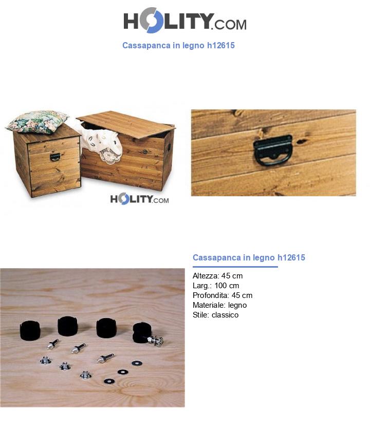 Cassapanca in legno h12615
