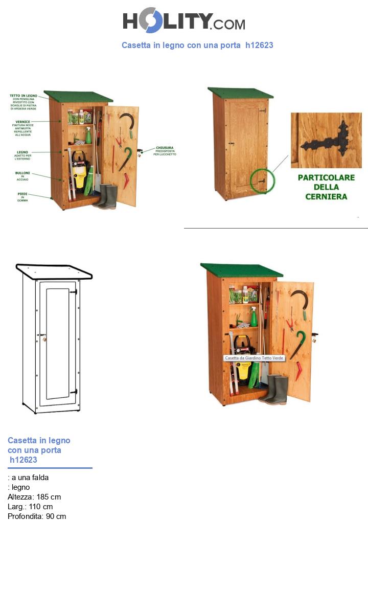 Casetta in legno con una porta  h12623