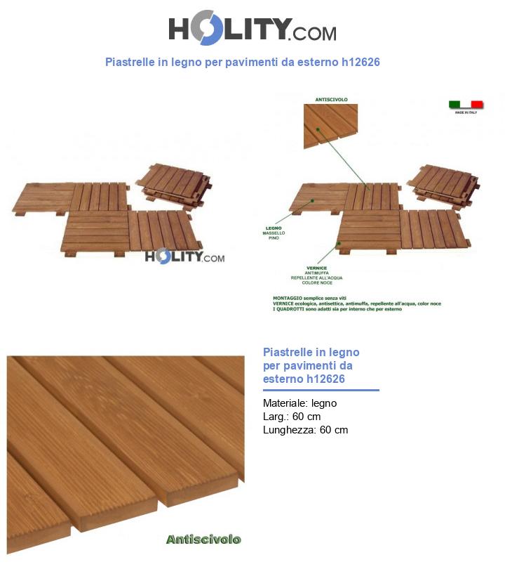 Piastrelle in legno per pavimenti da esterno h12626