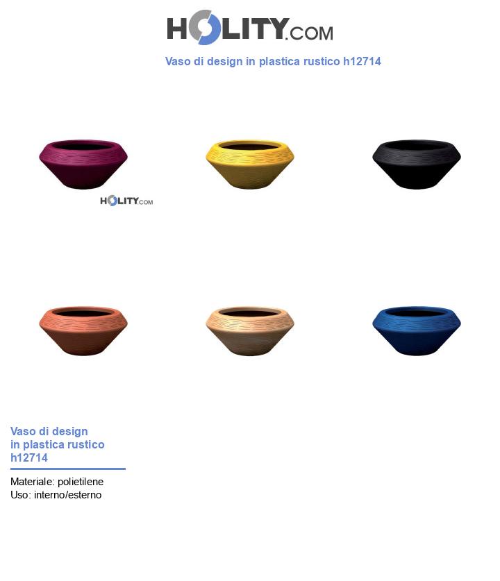 Vaso di design in plastica rustico h12714