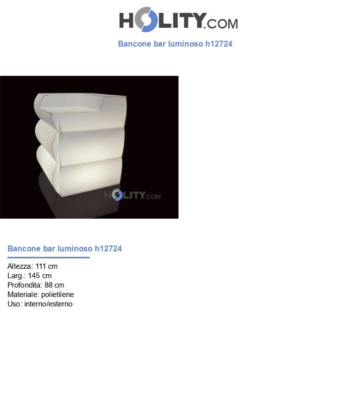Bancone bar luminoso h12724