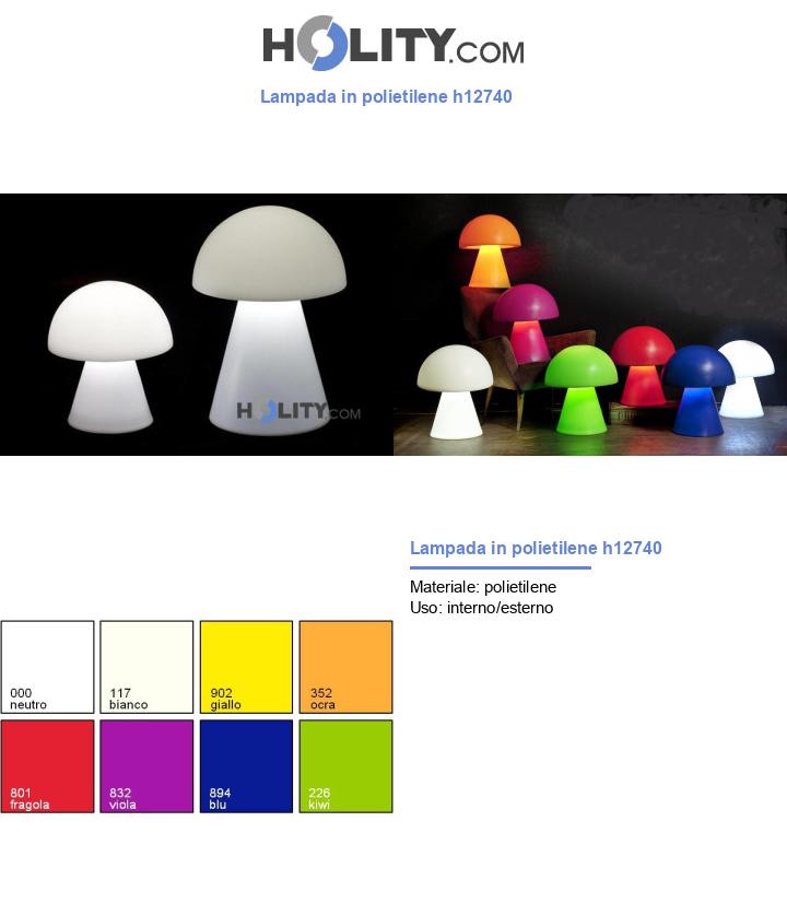 Lampada in polietilene h12740