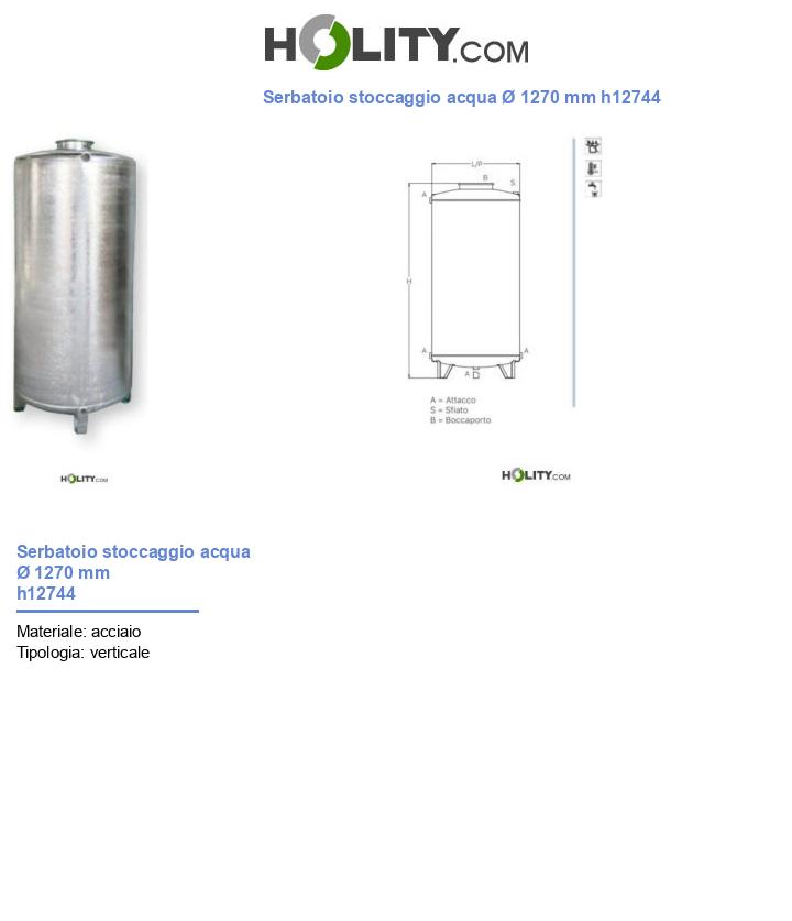 Serbatoio stoccaggio acqua Ø 1270 mm h12744