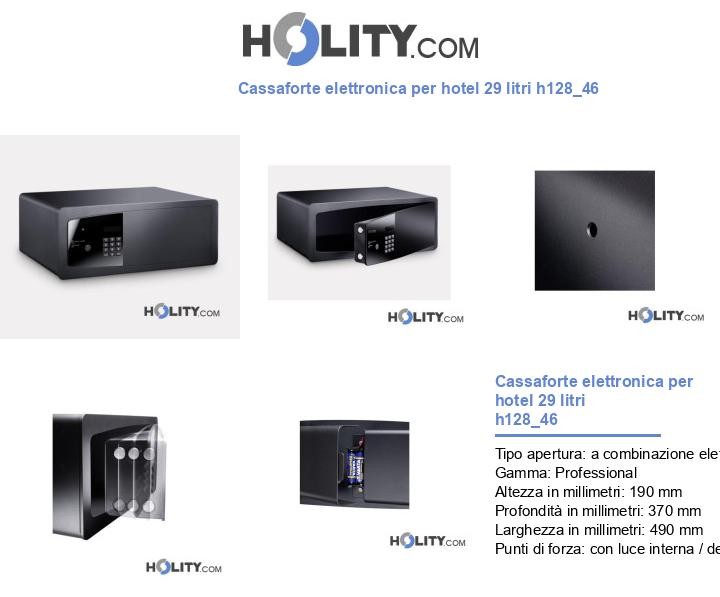 Cassaforte elettronica per hotel 29 litri h128_46