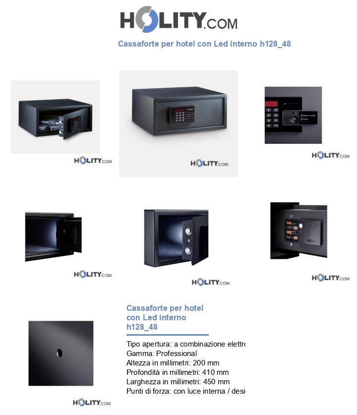 Cassaforte per hotel con Led interno h128_48