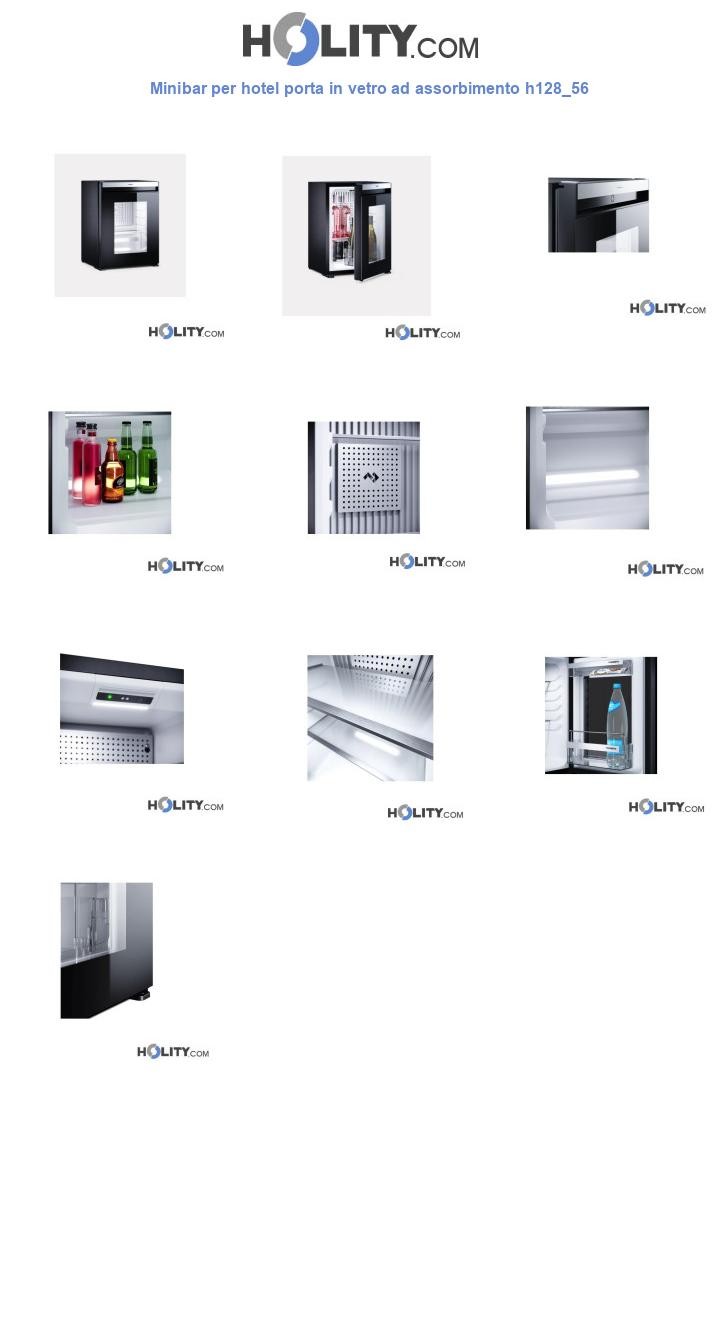 Minibar per hotel porta in vetro ad assorbimento h128_56