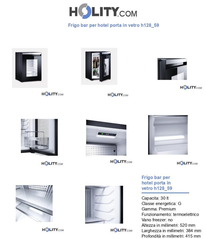 Frigo bar per hotel porta in vetro h128_59