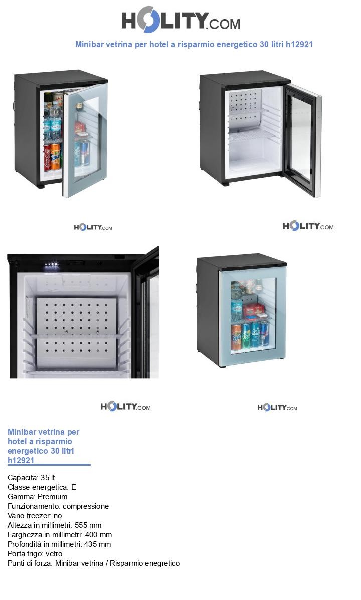 Minibar vetrina per hotel a risparmio energetico 30 litri h12921
