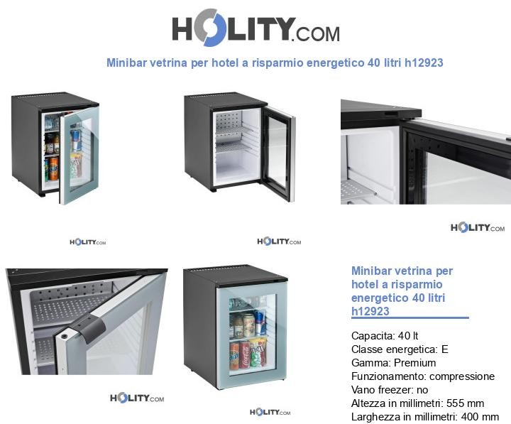 Minibar vetrina per hotel a risparmio energetico 40 litri h12923