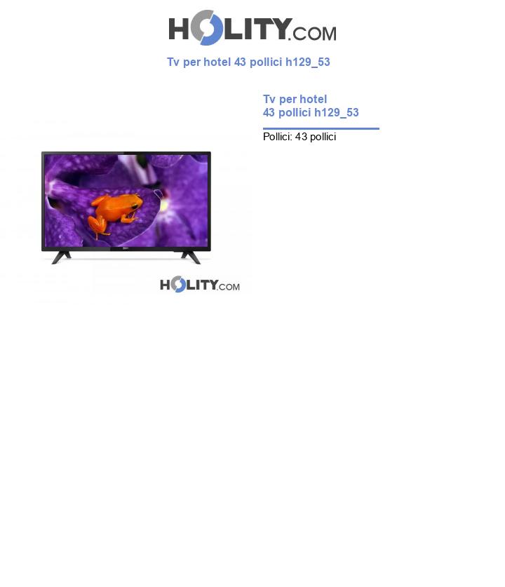 Tv per hotel 43 pollici h129_53