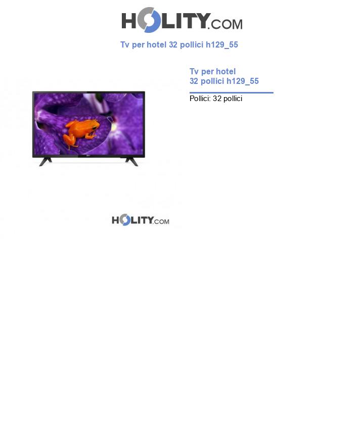 Tv per hotel 32 pollici h129_55