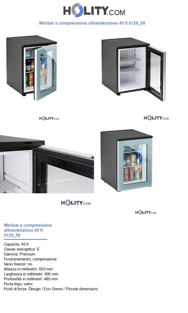Minibar a compressione ultrasilenzioso 40 lt h129_58