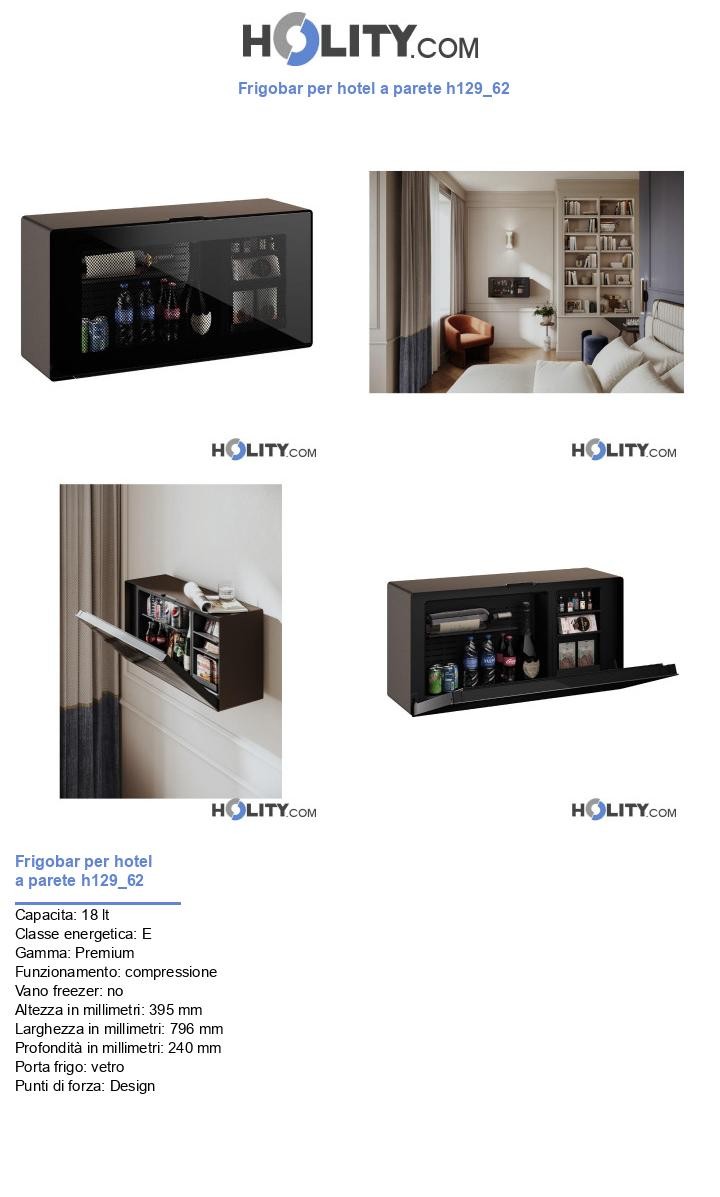 Frigobar per hotel a parete h129_62