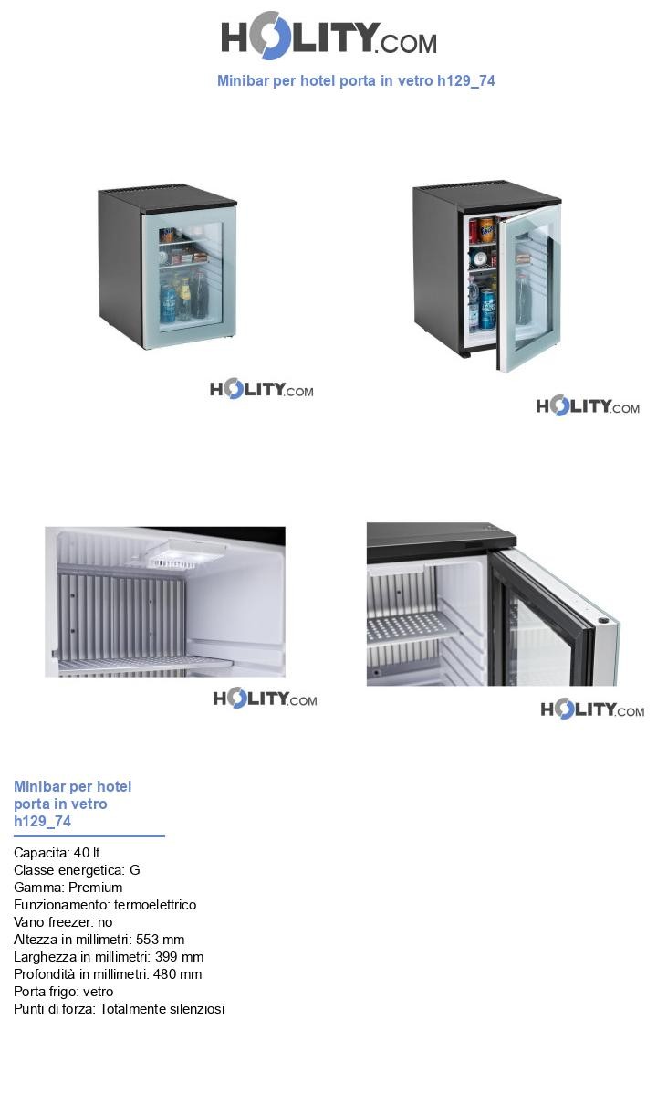 Minibar per hotel porta in vetro h129_74