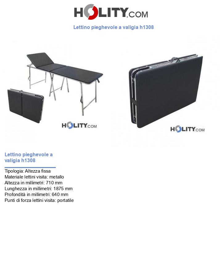 Lettino pieghevole a valigia h1308