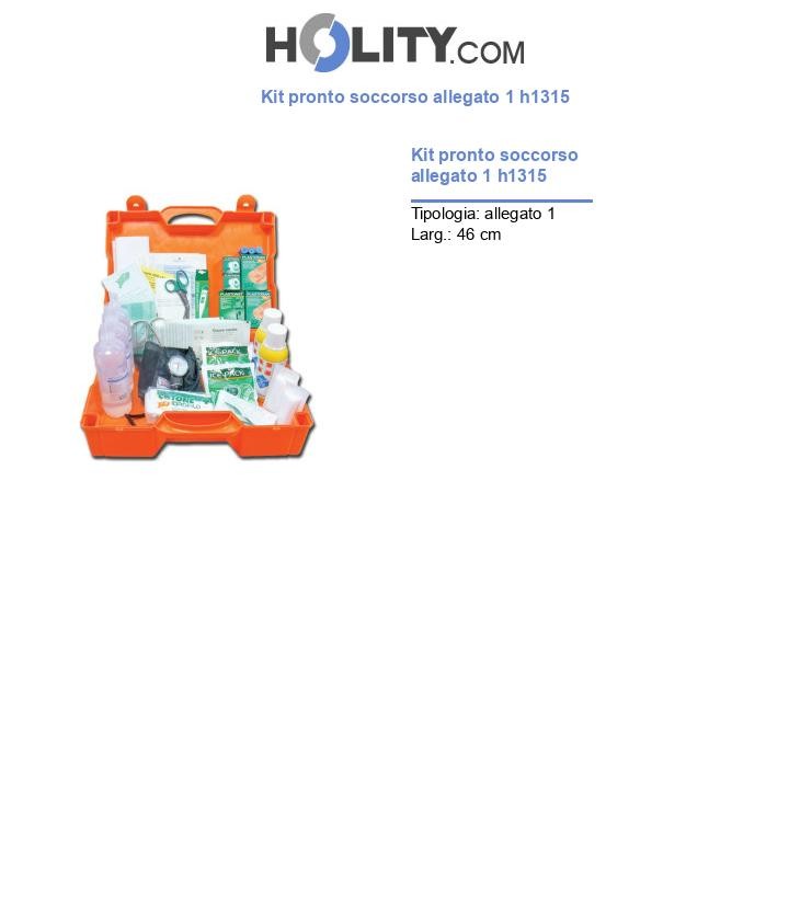 Kit pronto soccorso allegato 1 h1315