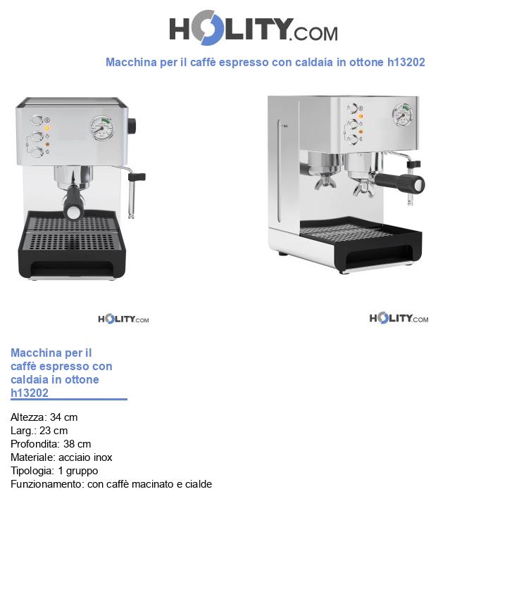 Macchina per il caffè espresso con caldaia in ottone h13202