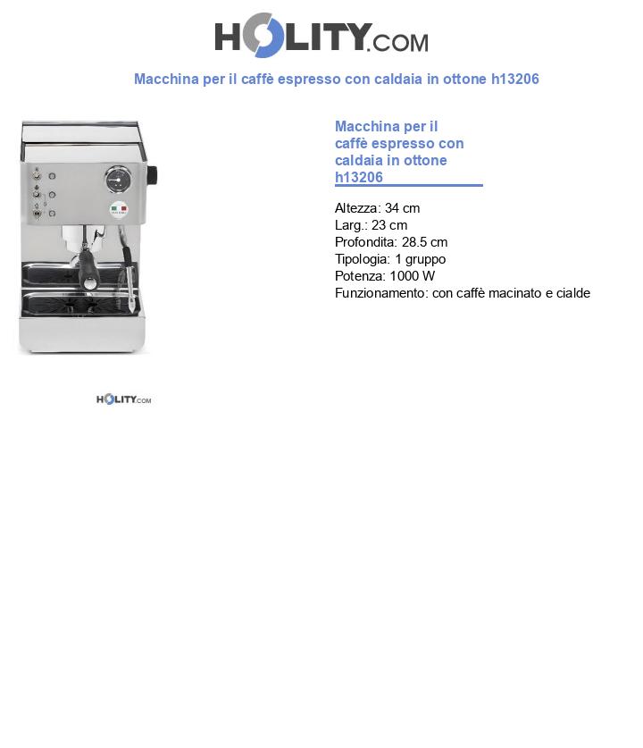 Macchina per il caffè espresso con caldaia in ottone h13206