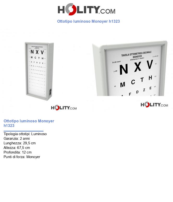 Ottotipo luminoso Monoyer h1323