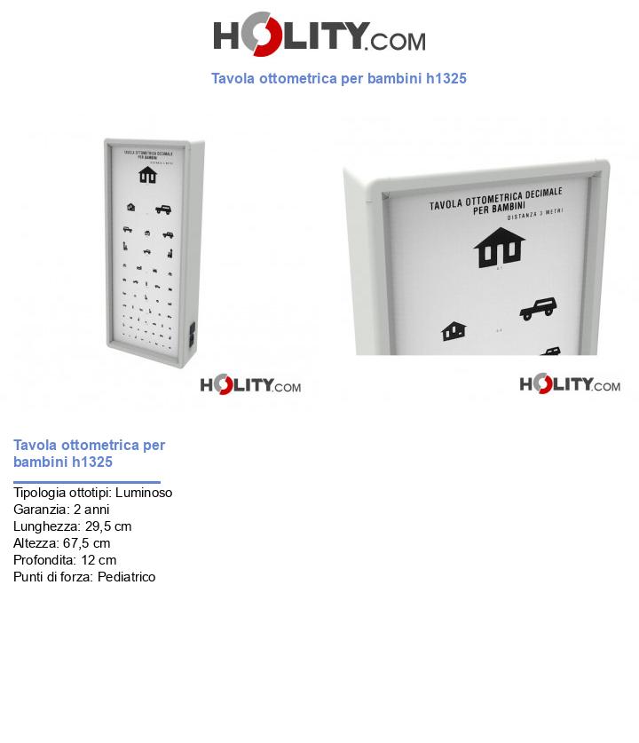 Tavola ottometrica per bambini h1325