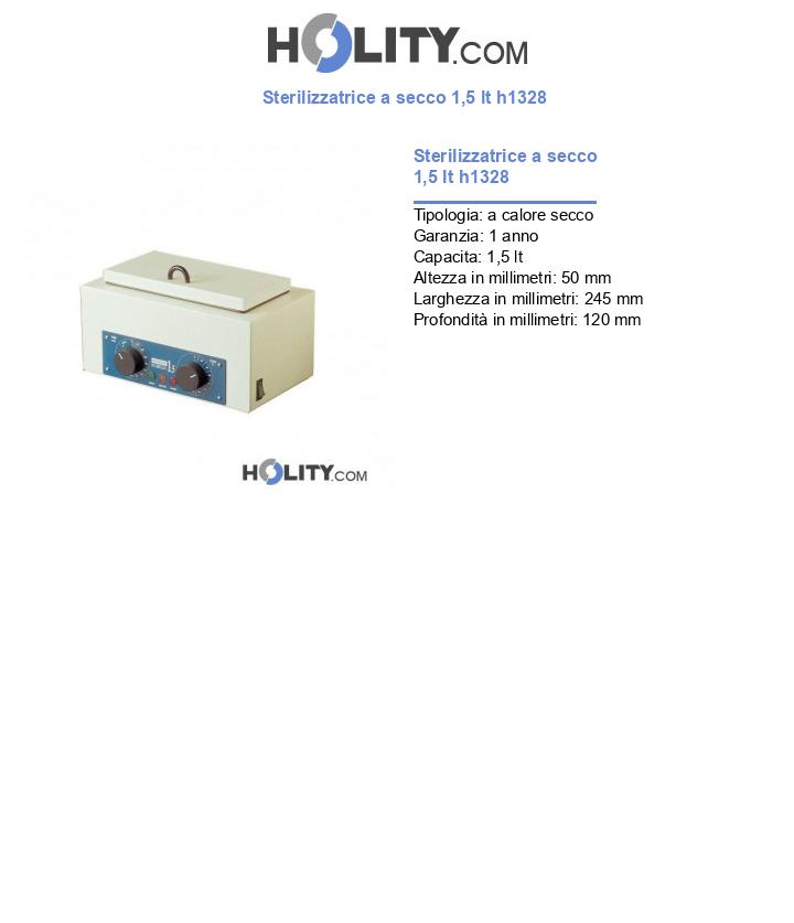 Sterilizzatrice a secco 1,5 lt h1328