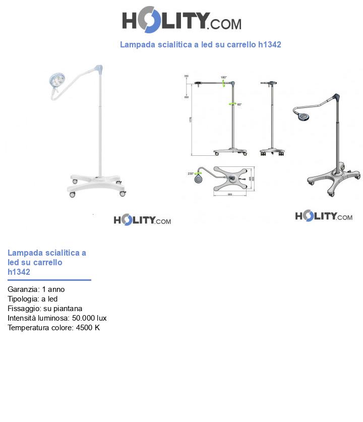 Lampada scialitica a led su carrello h1342