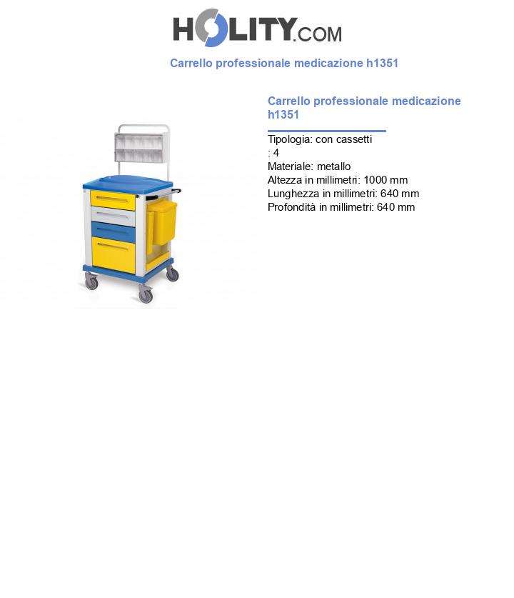 Carrello professionale medicazione h1351