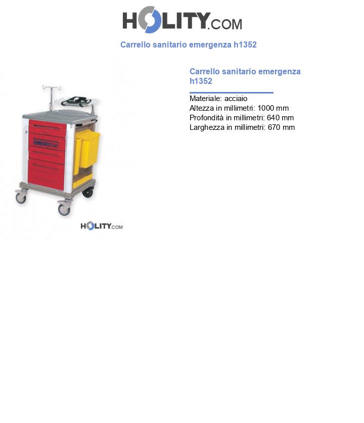 Carrello sanitario emergenza h1352
