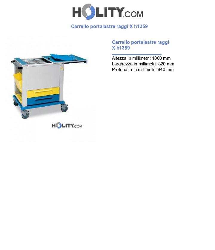 Carrello portalastre raggi X h1359