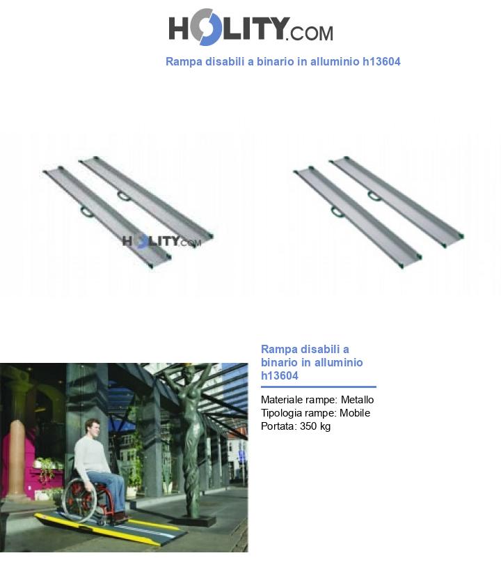 Rampa disabili a binario in alluminio h13604