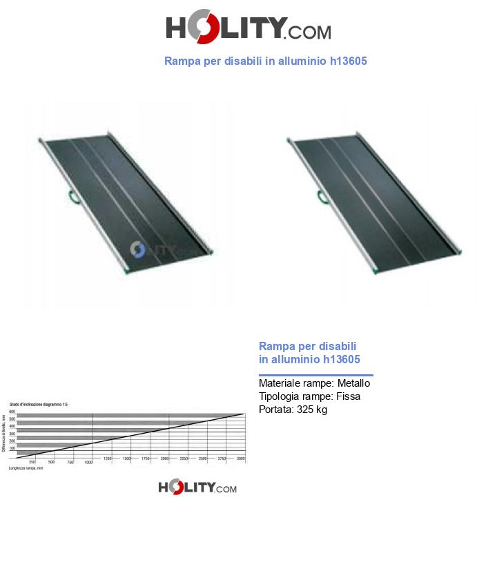 Rampa per disabili in alluminio h13605