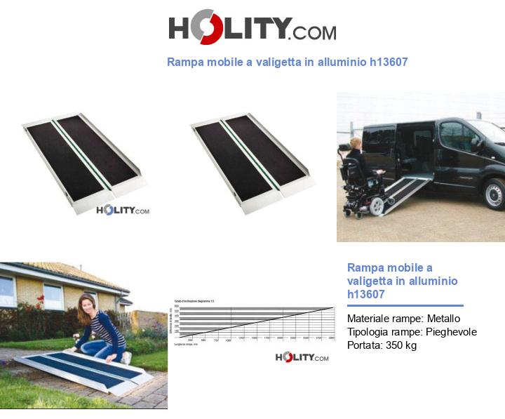 Rampa mobile a valigetta in alluminio h13607