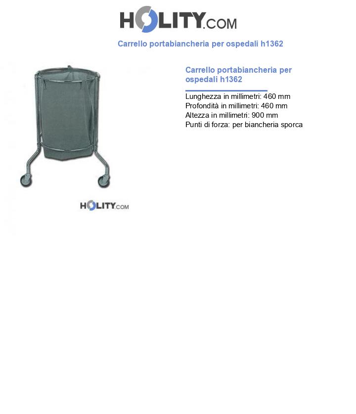 Carrello portabiancheria per ospedali h1362