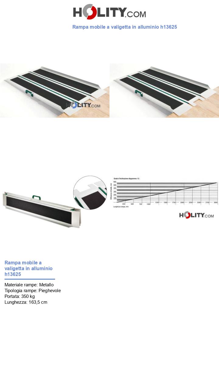 Rampa mobile a valigetta in alluminio h13625