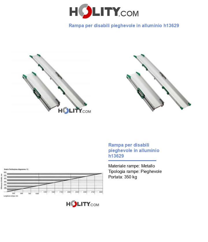 Rampa per disabili pieghevole in alluminio h13629
