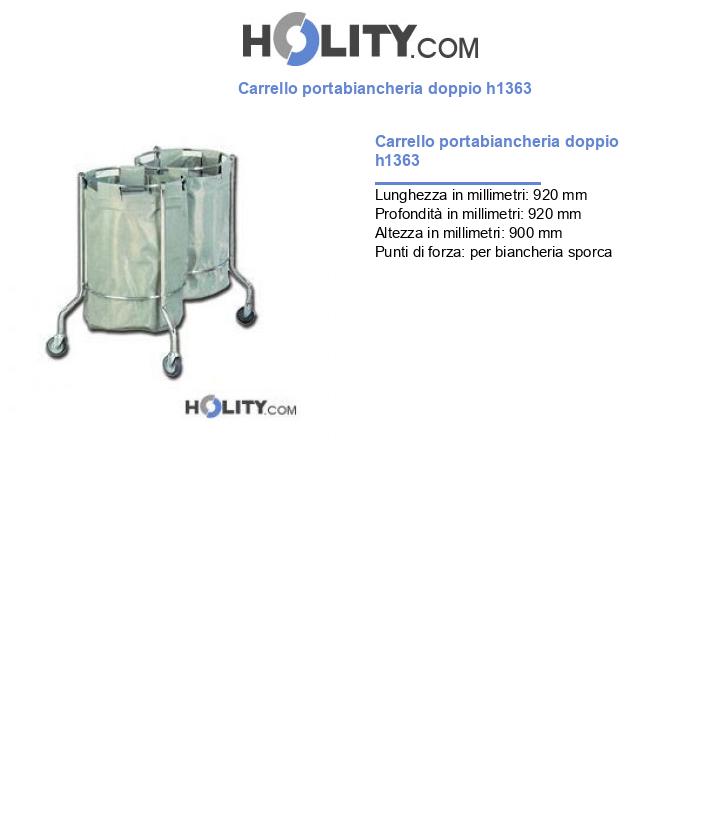 Carrello portabiancheria doppio h1363