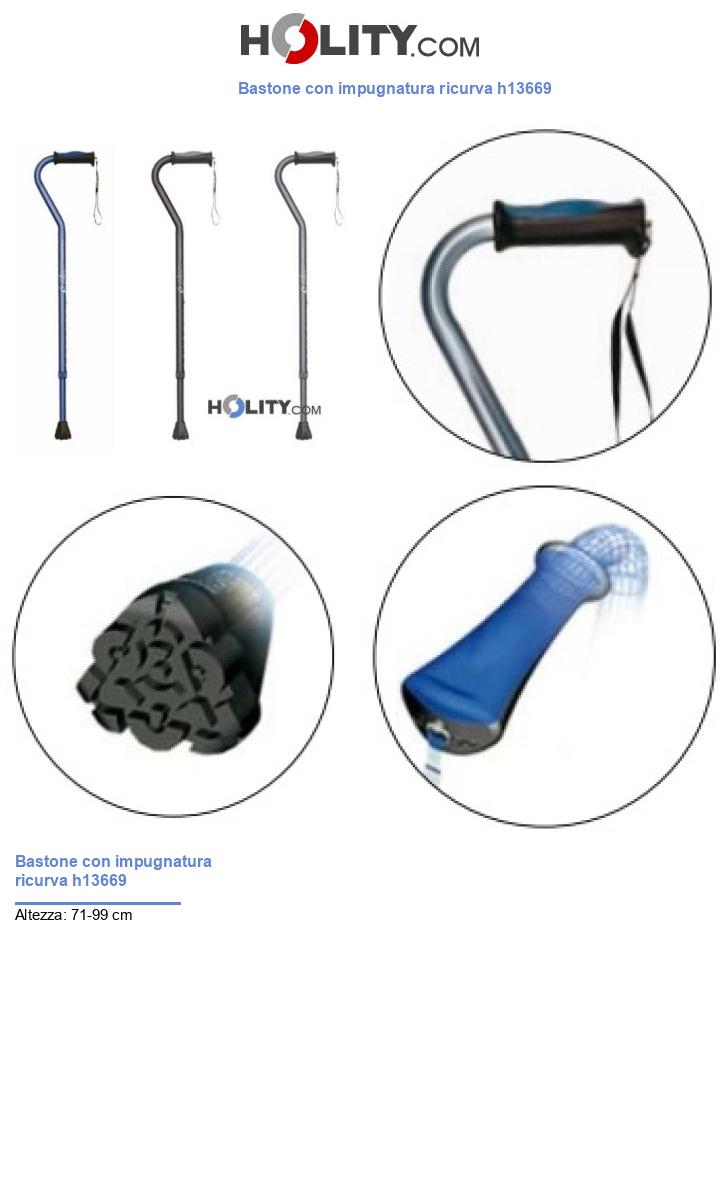 Bastone con impugnatura ricurva h13669