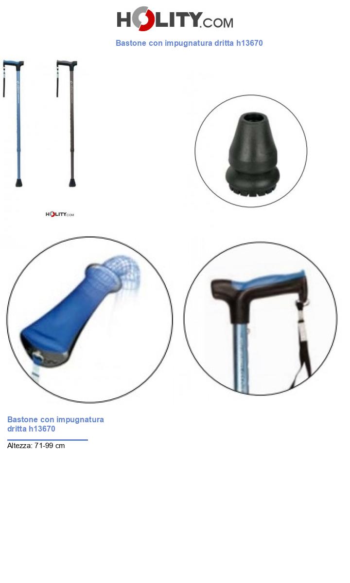 Bastone con impugnatura dritta h13670