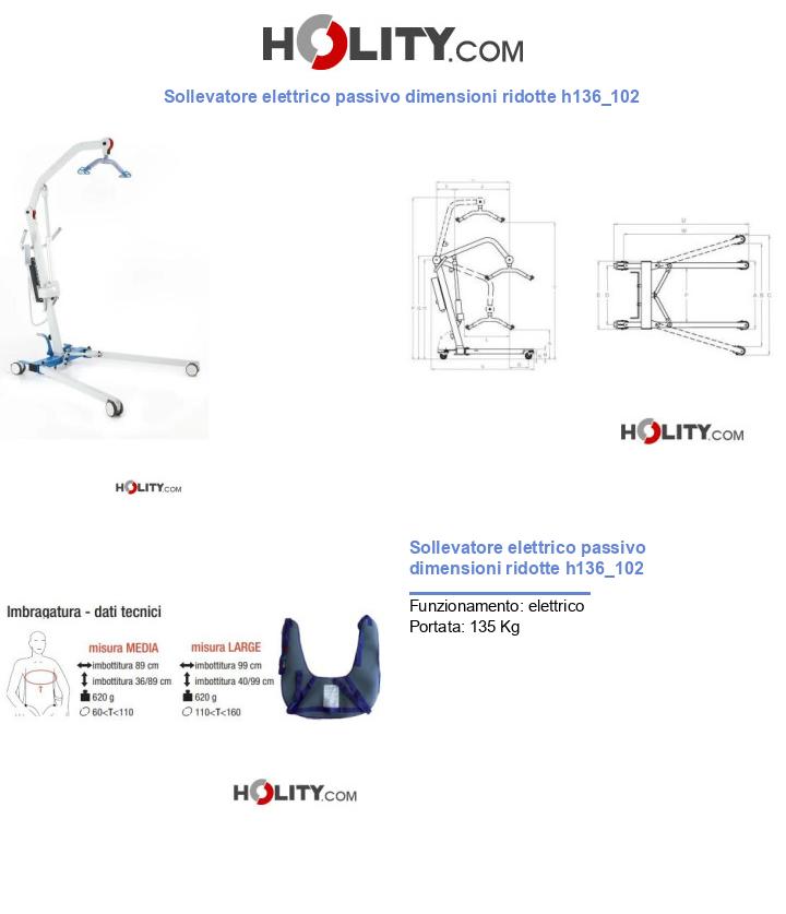 Sollevatore elettrico passivo dimensioni ridotte h136_102