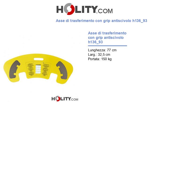 Asse di trasferimento con grip antiscivolo h136_93