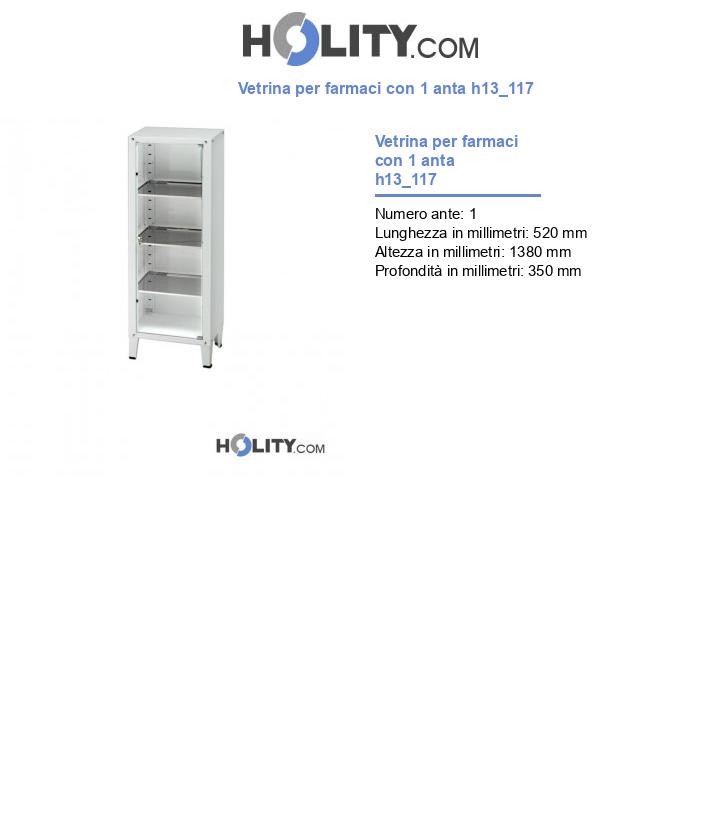 Vetrina per farmaci con 1 anta h13_117
