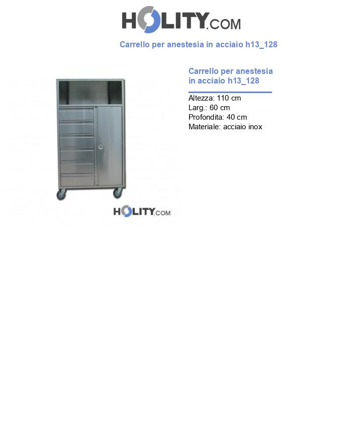 Carrello per anestesia in acciaio h13_128