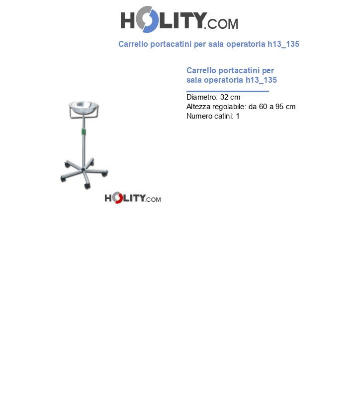 Carrello portacatini per sala operatoria h13_135