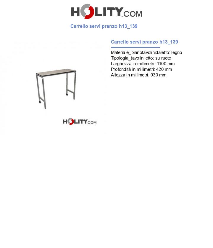 Carrello servi pranzo h13_139