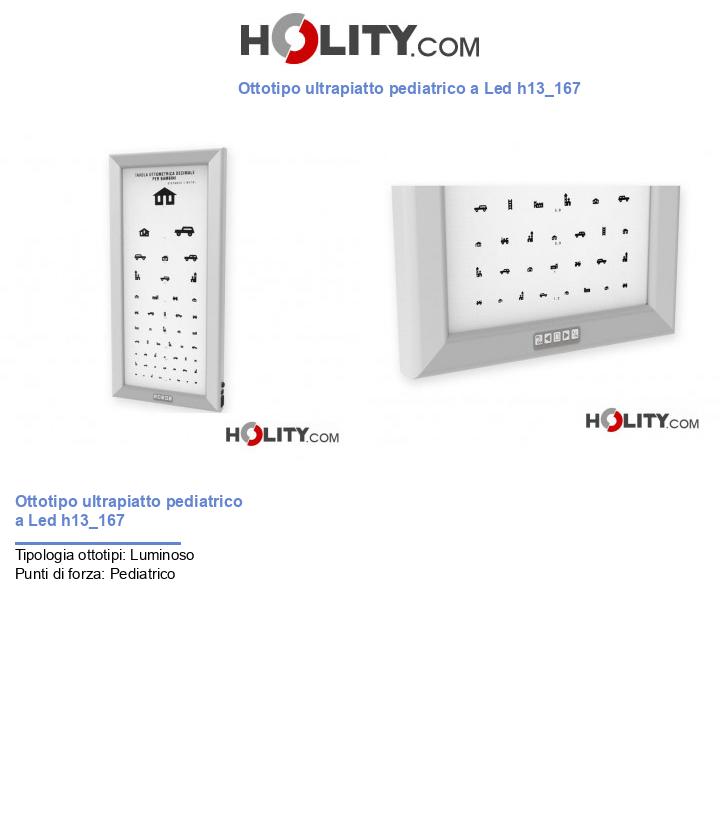 Ottotipo ultrapiatto pediatrico a Led h13_167