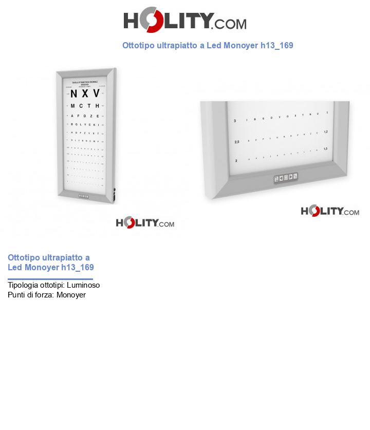 Ottotipo ultrapiatto a Led Monoyer h13_169