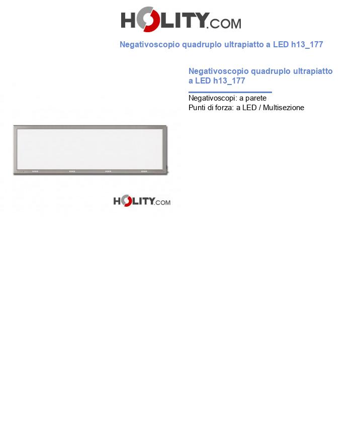 Negativoscopio quadruplo ultrapiatto a LED h13_177
