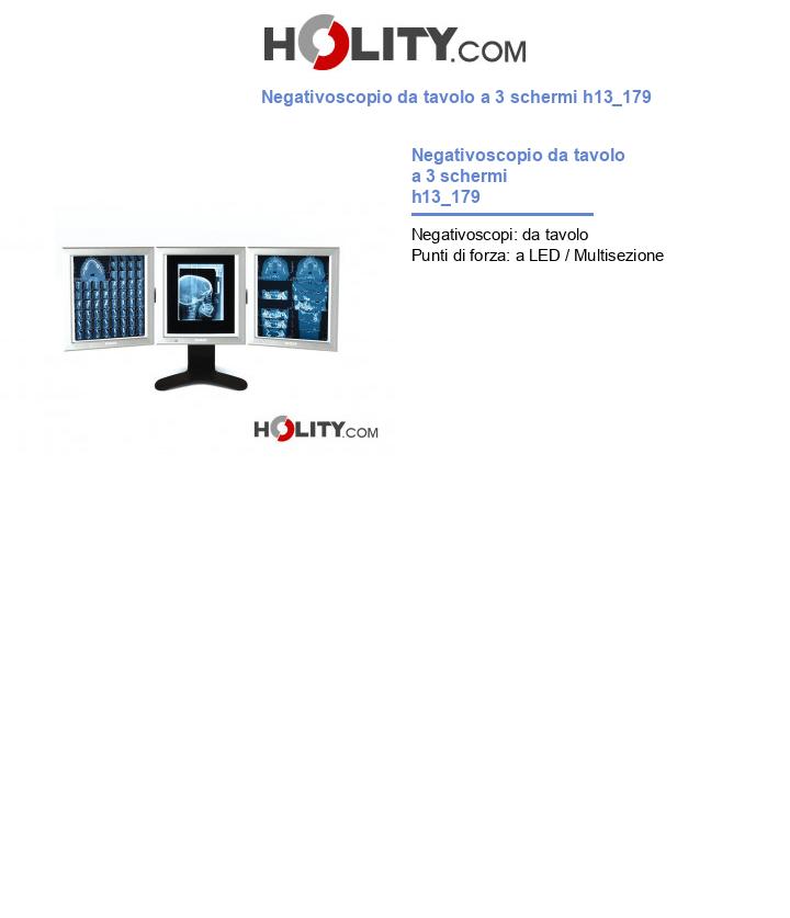 Negativoscopio da tavolo a 3 schermi h13_179