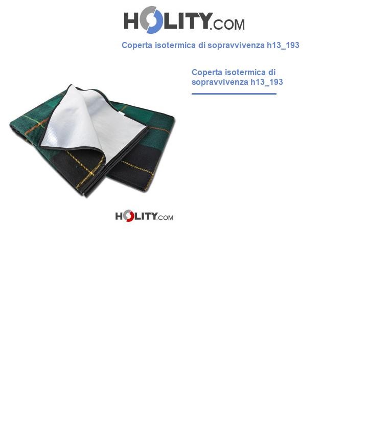 Coperta isotermica di sopravvivenza h13_193