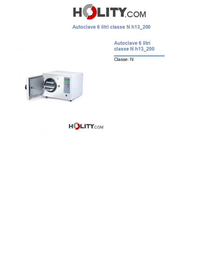 Autoclave 6 litri classe N h13_200
